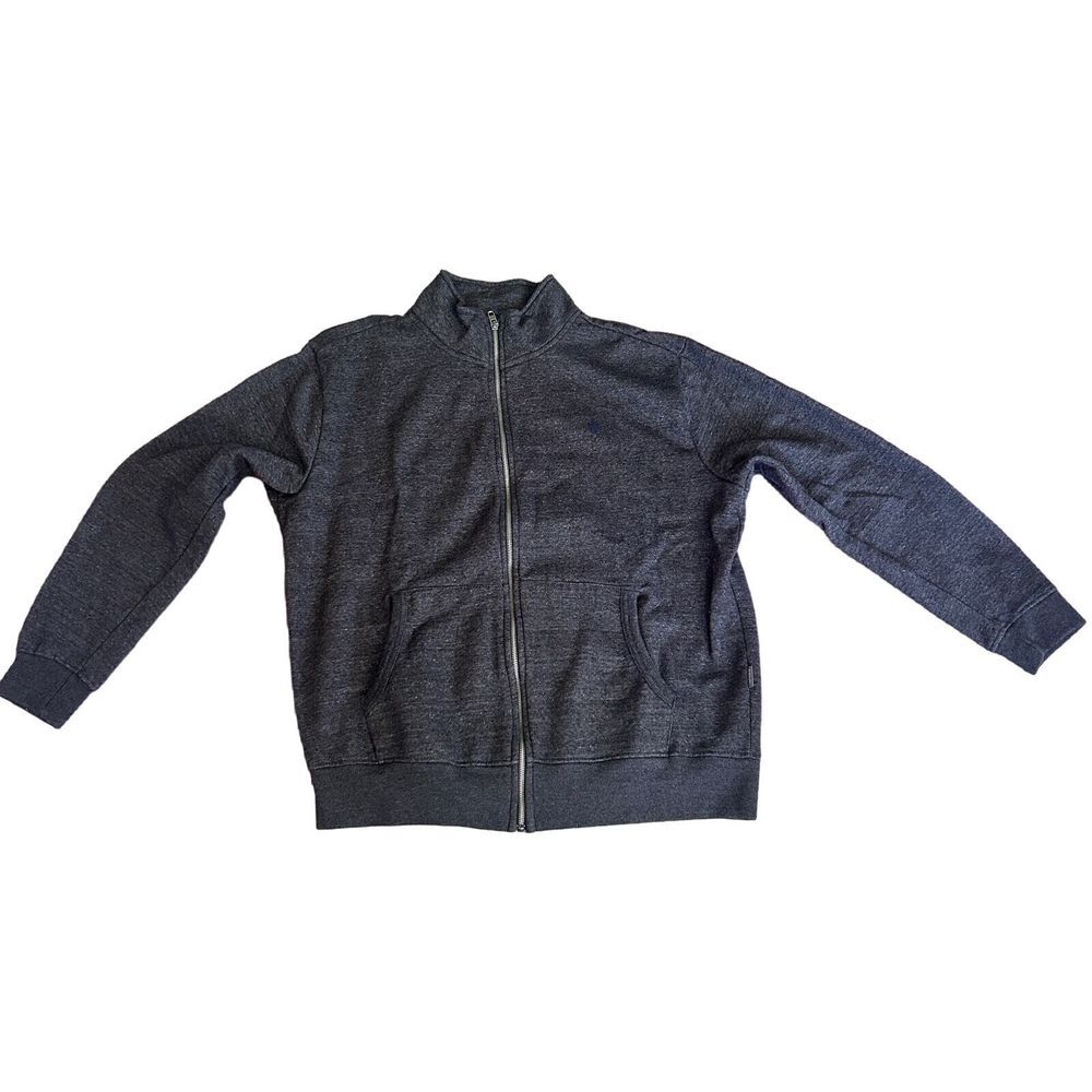 French Connection Full Zip Sweatshirt Y2K Gray Men's XL
